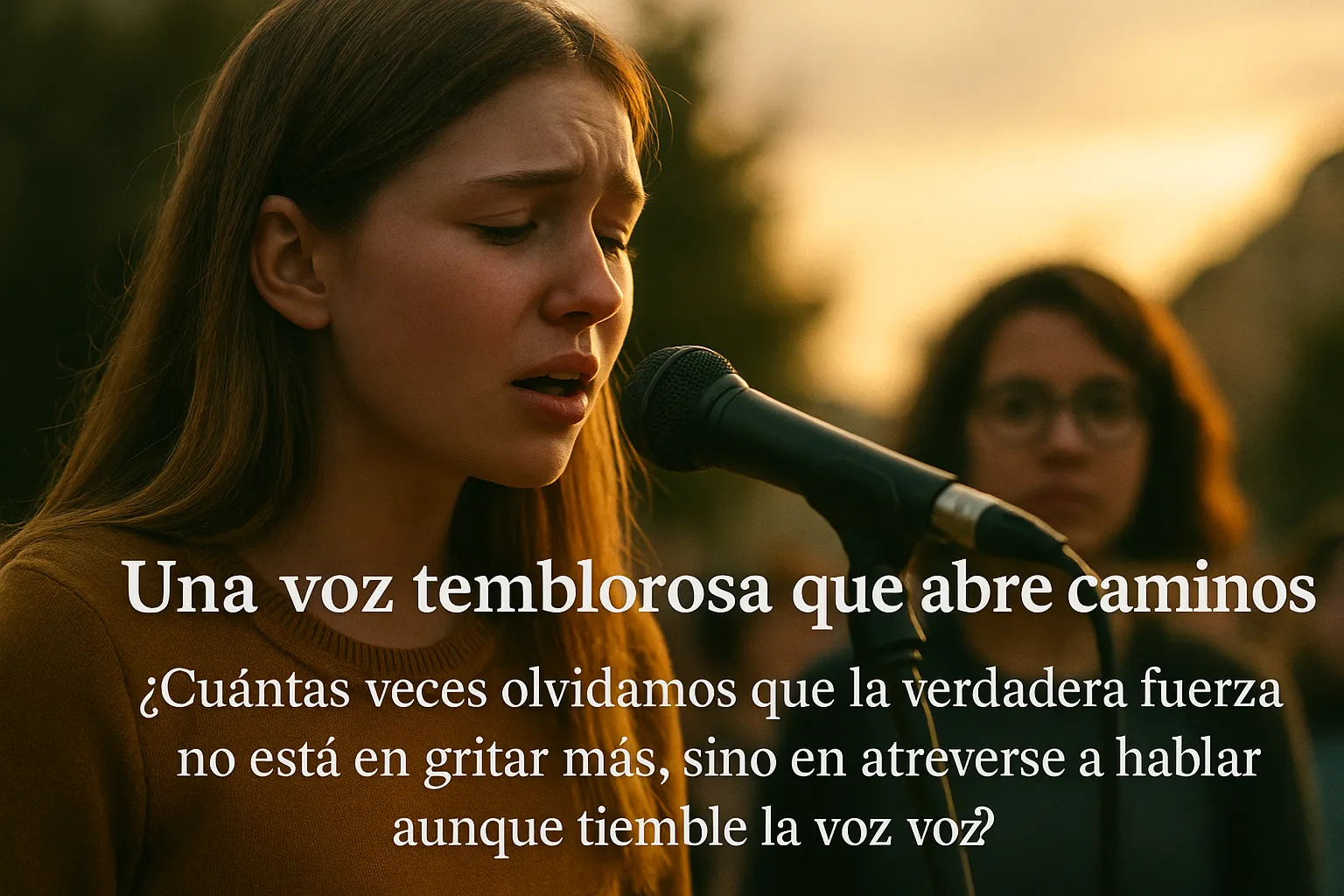 Una voz temblorosa que abre caminos
